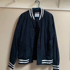 Navy Blue GoodFellow Varsity Style Bomber Jacket Size L